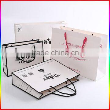 custom white paper bag package with rope in Qianyan