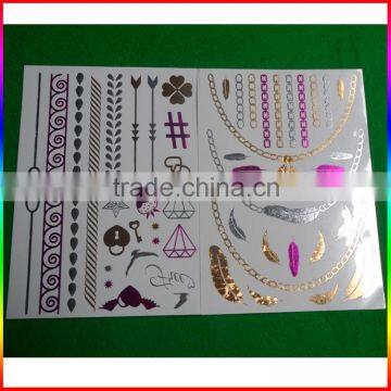 Colorful Metallic Necklace Tattoo/flash Tattoos