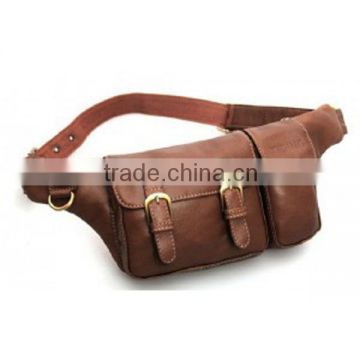 Anti theft waist pack antique leather pourse