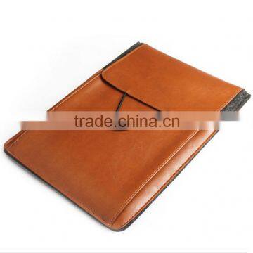 Fashion felt leather bag sleeve for laptop and ipad