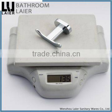 Simple Printing Lines Zinc Alloy Chrome Finishing Bathroom Sanitary Items Wall Mounted Double Robe Hook photo-4