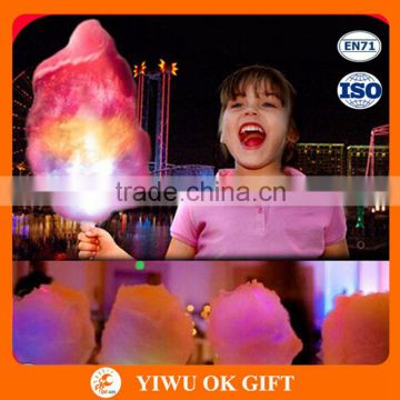 Cheap Price LED flashing Fairy Cotton Candy Floss Stick Novelty Glow Stick