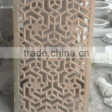 Beige Sandstone Big Designing Jali