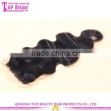 Qingdao top quality unprocessed virgin human hair body wave 100% peruvian virgin hair lace closure