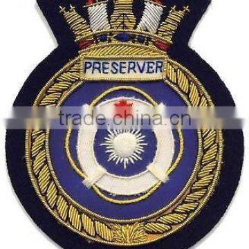 New Style Gold Bullion Wire Embroidery Badge photo-2