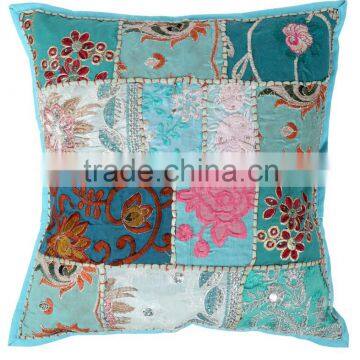 Cushion Cover Embroidery Design Hand Made Patchwork Home Textile Square Rajsthani Cushion Covers photo-3
