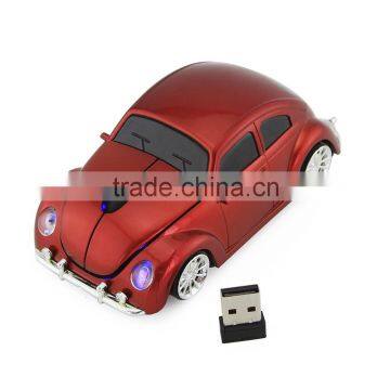 For Beetle Promotional Car Shape Wireless Mouse 2.4G