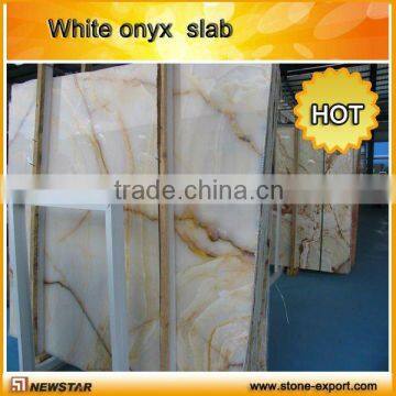 Natural White Onyx slab, tile, top