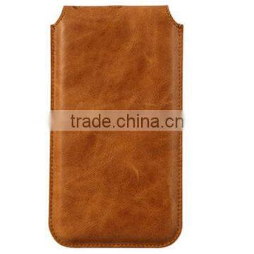 Top Cowhide Wholesale Distributor for Apple iPhone 6 Case Leather Pouch