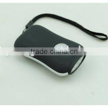 3 led mini hand Cranking led dynamo flashlight