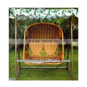 Cheap patio/garden two-seat rattan hanging swing basket chair