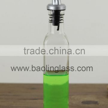 500ml Cooking Oil Glass Square Bottle with Pourer