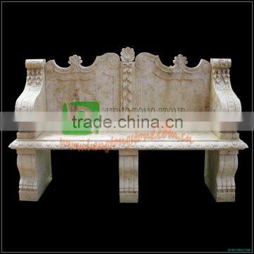 Hand carved marble bench