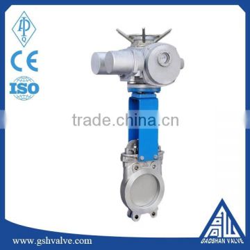 motor operated stainless steel knife gate valve for paper pulp