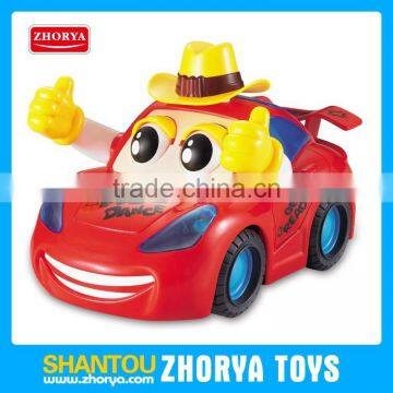 Funny plasitc B/O Toy Car Dancing Cartoon Car Go and Bump with 3D Light and Music ZY402677