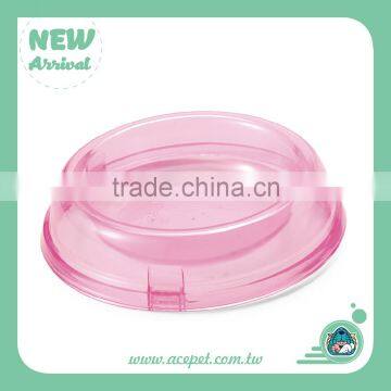 865-A Plastic Crystal Clear Round Pet Bowl Dog Cat Bowl