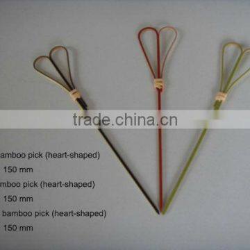 Natural bamboo skewer (heart-shaped)