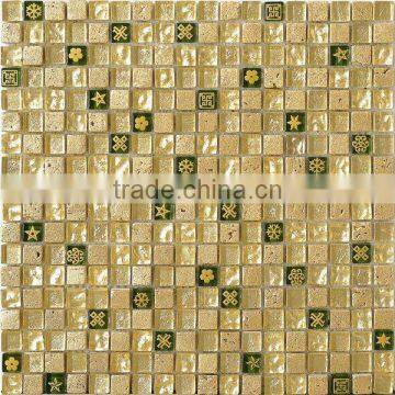 Golded elegant crystal mosaic and glass mosaic, bathroom,swiming pool,washing room