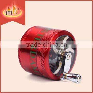 JL-034JA Yiwu Jiju China Smoking Accessories Hot Sell 4 Part Diamond Herb Grinder