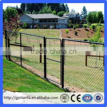 Galvanized PVC chain link fence yard guard fence gate(guangzhou factory)