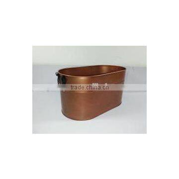 metal crops bucket, copper plated bucket, potato holder