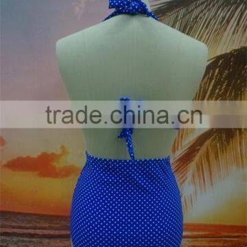 New Arrival Dot Print Fashion Retro High Waist Bikini photo-6