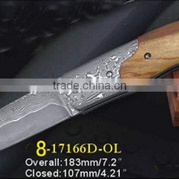 Exquisite Sharp 400C Damascus Folding Knife