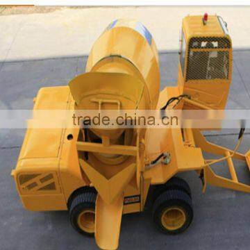 self loading and propelled concrete mixer truck with pump diesel engine air conditioner