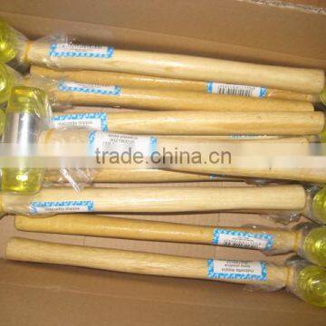 yellow plastic hammer rotatable hammer wooden handle hammer with free samples