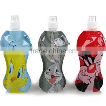 lovely 480ml foldable bottle/ foldable water bottle