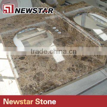 Dark Emperador Marble Vanity Top Lowes Bathroom Countertops photo-2