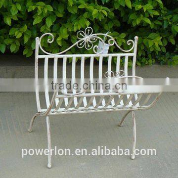 Antique White Foldable Metal Book Disply Rack PL08-6430 photo-3