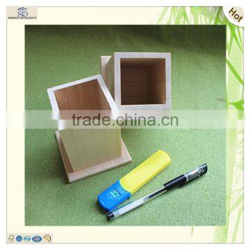 Fashion Office Desk Storaging Decorating Paulownia Wooden Pen Holder photo-6