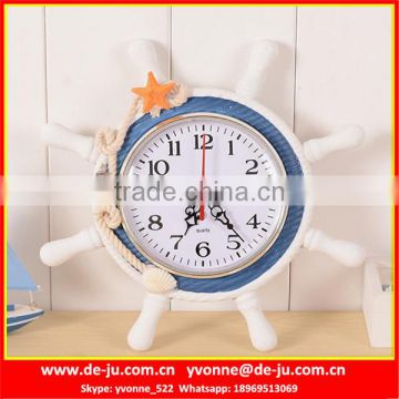 Mediterranean Rudder Plastic Wall Clock