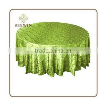 Moss Green Pintuck Tablecloth