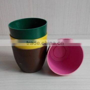 eco mini bamboo fiber flower pot