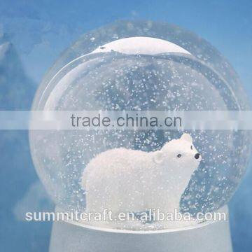 Funny Blowing Snow Polar Bear Snow Globe photo-2