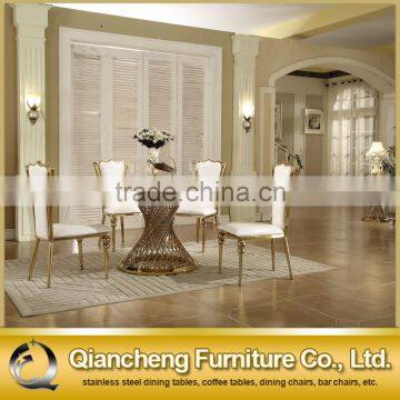 Latest Design Marble Top Round Dining Table with Chair