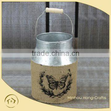 2015 new design metal handle bucket, flower pot for wholesale