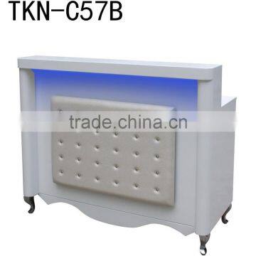 Pain Nail salon reception desk Painted finished acetone proof office table design receptionist table TKN-C57B