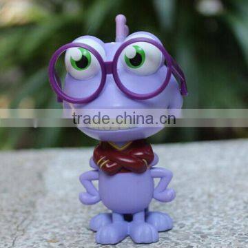 Plastic model frog 3d figure,OEM cartoon 3d pvc figure, Custom 3d figure frog model