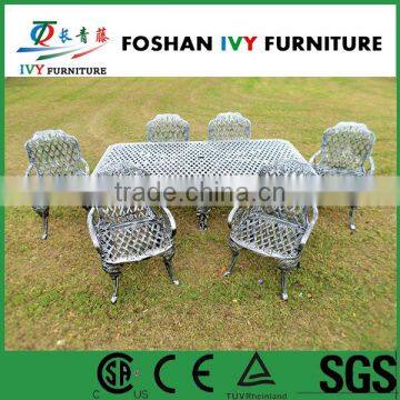 Garden familiy dining set aluminium dining table and chairs