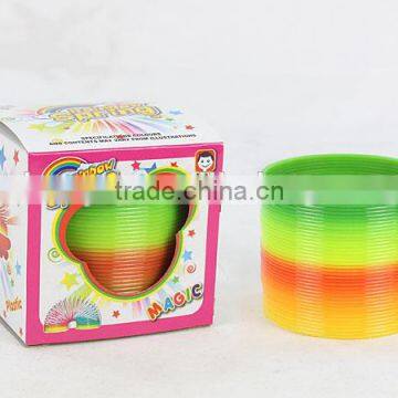 hot sale magic rainbow spring for kids educational rainbow spring toys/ plastic rainbow circle