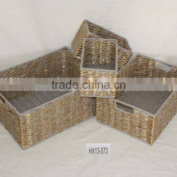 Popular Paper String Mix Woven Storage Basket