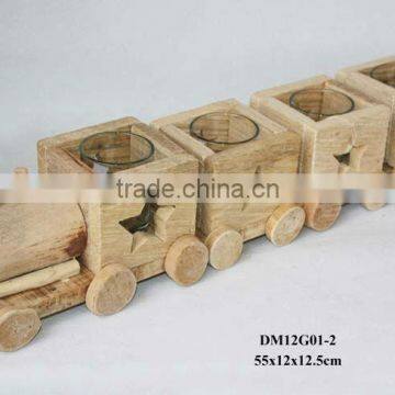 wooden train for christmas