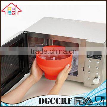 NBRSC Collapsable Make Pop Healthy Popcorn Microwave Popcorn Maker Popper Bowl Red photo-4