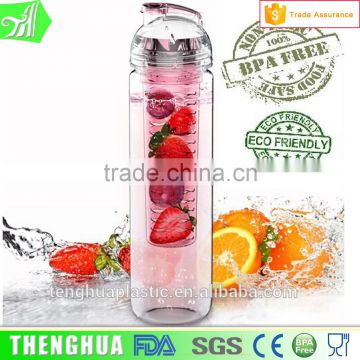 bpa free 27oz tritan custom logo fruit infuser shaker water bottle