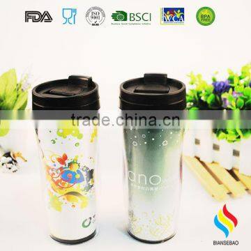 Aibaba Com 350ml Starbuckers Double Wall Hard Plastic Tumbler Cup photo-2