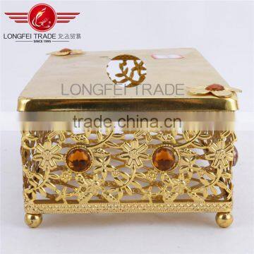 High Quality Acrylic Decorative Gold-coated Tissue Box, Tissue Paper Box, Tissue Storage Box photo-3