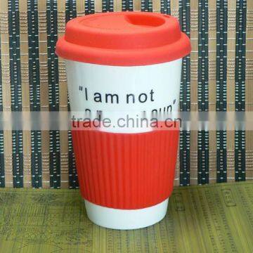 Hot Selling Ceramic Mug Coffee Mug With Silicone Lid